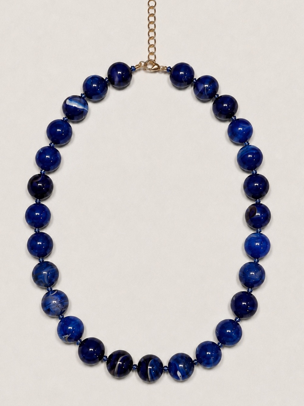 New! Blue Marbled Beaded Dopamine Necklace NWOT